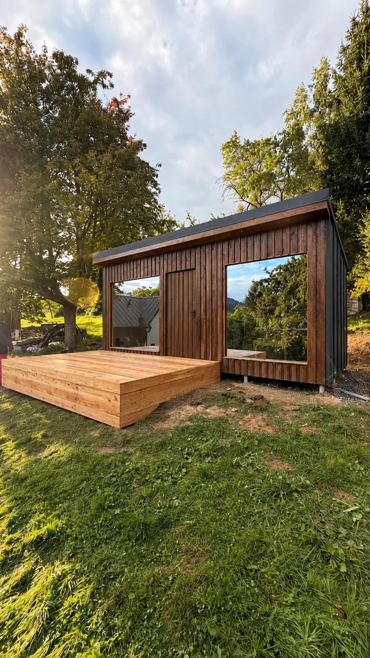 Venkovní sauna s odpočívárnou